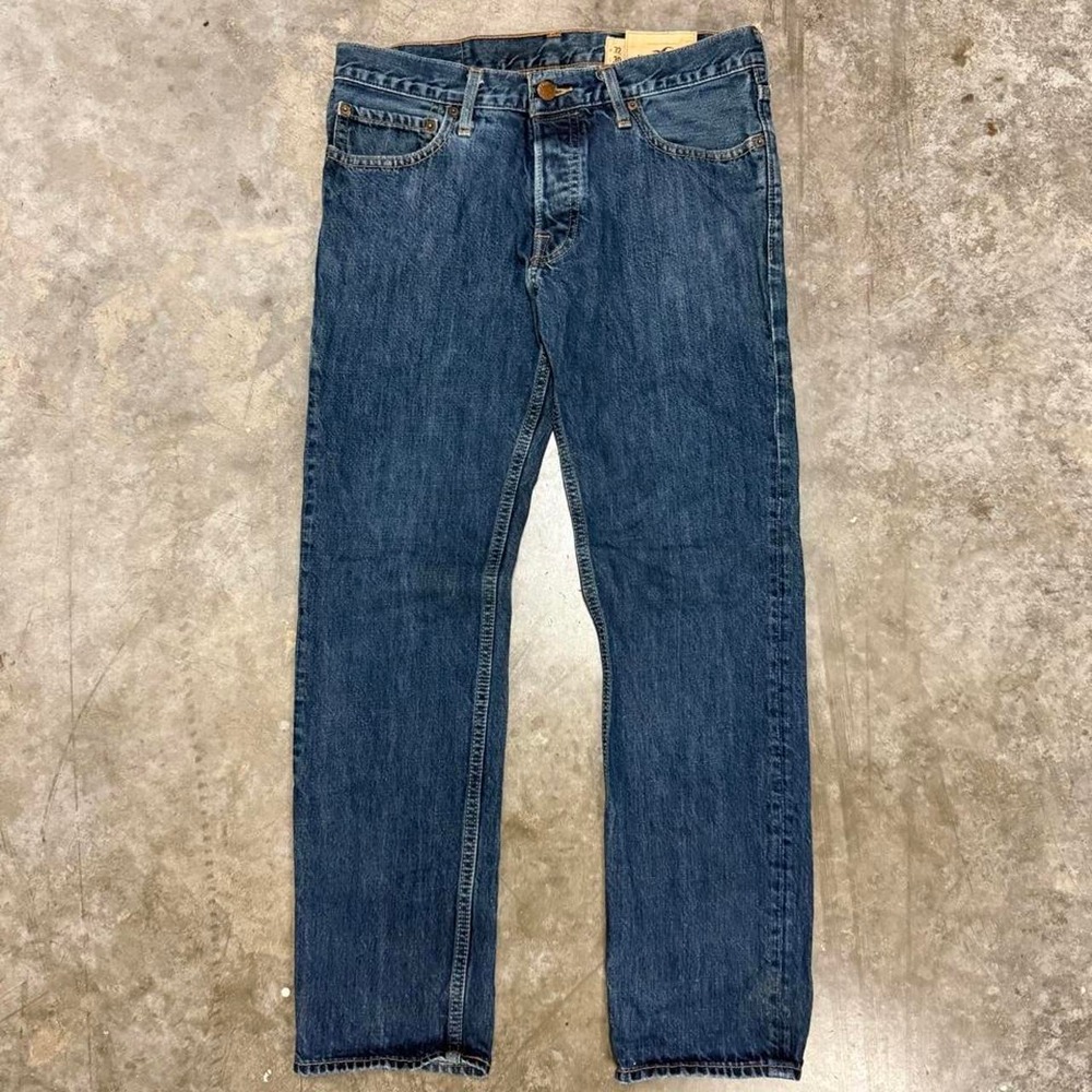 Hollister Vintage Y2K Dark Wash Straight Fit Jeans Mens 32x29 Blue Denim